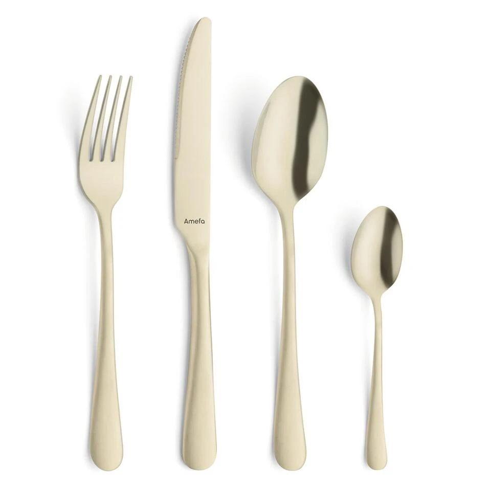 Amefa Austin - 24-delige Bestekset Voor 6 Personen - Mat Champagne 1 Amefa Austin - 24-delige Bestekset Voor 6 Personen - Mat Champagne
