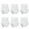 OTIX Waterglazen Set Van 6 300ml Diamant Vorm Transparant Glas