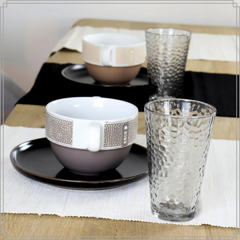 OTIX Waterglazen Longdrink Glazen Set Van 6 Stapelbaar 300ml Gehamerd Glas 3 OTIX Waterglazen Longdrink Glazen Set Van 6 Stapelbaar 300ml Gehamerd Glas - Afbeelding 3