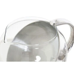 Items Theepot - Glas - RVS - 1100 Ml - Met Filter En Handvat -Tafel Benodigdheden Winkel 1000096726 0102