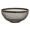 Metalen Draadmand Fruitschaal - Zwart - Rond - 26 X 12 Cm