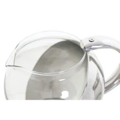 Items Theepot - Glas - RVS - 600 Ml - Met Filter En Handvat -Tafel Benodigdheden Winkel 1000098281 0102