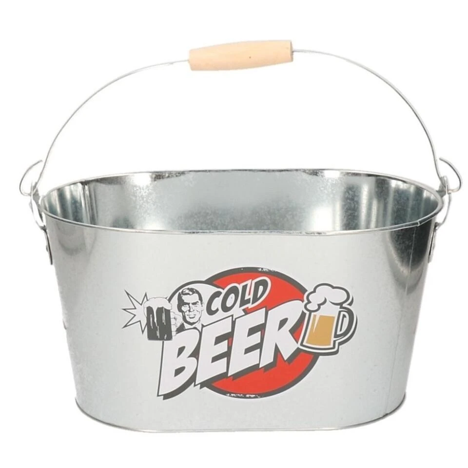 Merkloos Metalen Bier En Drank Koelemmer - Cold Beer 1 Merkloos Metalen Bier En Drank Koelemmer - Cold Beer