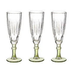 Vivalto - Champagneglazen Exotic Collection Set 6x Op Groen Voet 170ml