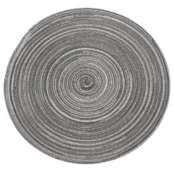 Krumble Placemat Rond - Zilver/grijs - Set Van 6 -Tafel Benodigdheden Winkel 1000099156 0102