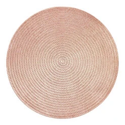 Krumble Placemat Rond - PVC - Rosegoud - Set Van 4 6 Krumble Placemat Rond - PVC - Rosegoud - Set Van 4 -Tafel Benodigdheden Winkel 1000099159 0102