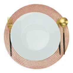Krumble Placemat Rond - PVC - Rosegoud -Tafel Benodigdheden Winkel 1000099166 0103