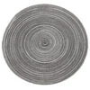 Krumble Placemat Rond - Zilver/grijs