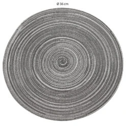 Krumble Placemat Rond - Zilver/grijs - Set Van 2 -Tafel Benodigdheden Winkel 1000099175 0103