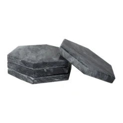 QUVIO Glasonderzetter Hexagon - Marmer - Zwart - Set Van 4 7 QUVIO Glasonderzetter Hexagon - Marmer - Zwart - Set Van 4 -Tafel Benodigdheden Winkel 1000099181 0103