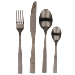 Cepewa Bestekset - 16-delig - RVS - Glans Zwart - 4 Personen
