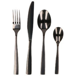 Cepewa Bestekset - 16-delig - RVS - Mat Zwart - 4 Personen