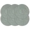 VidaXL Placemats 6 St Rond 38 Cm Jute Olijfgroen