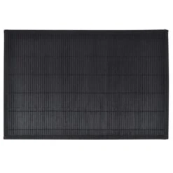 VIDAXL 6 Placemats Bamboe 30 X 45 Cm Zwart