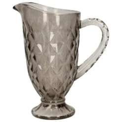 Excellent Houseware - Karaf/schenkkan 1L - 6 Drinkglazen - 250ml - Glas - Grijs -Tafel Benodigdheden Winkel 121bd35c827b49a8a24addc7384ab2d0