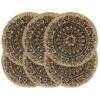 VidaXL Placemats 6 St Rond 38 Cm Jute Donkerblauw