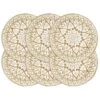 VidaXL Placemats 6 St Rond 38 Cm Jute Wit