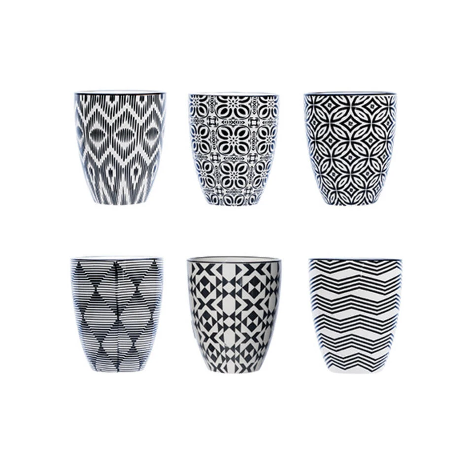 Cosy&Trendy Nikko Black Kopje - 25 Cl - Set-6 1 Cosy&Trendy Nikko Black Kopje - 25 Cl - Set-6