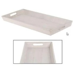 Merkloos Dienblad - Wit - Hout - 58 X 25 Cm -Tafel Benodigdheden Winkel 1902864953 0101