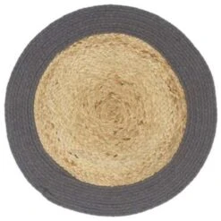 VidaXL Placemats 6 St 38 Cm Jute En Katoen Natuurlijk En Antraciet -Tafel Benodigdheden Winkel 215804d8fabf4d0cbdd99cbd2fcecdf2
