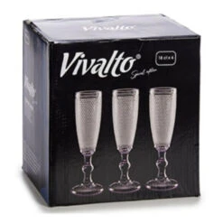 Vivalto - Luxe Champagneglazen Monaco Serie Set 6x Antraciet Voet 180 Ml -Tafel Benodigdheden Winkel 31f4305aa31a434ba76c28cf91b7a898