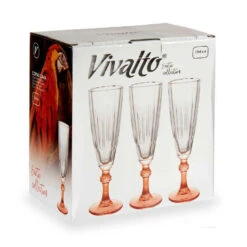 Vivalto - Champagneglazen Exotic Collection Set 6x Op Oranje Voet 170ml -Tafel Benodigdheden Winkel 4263120772fc419f961510575899641e