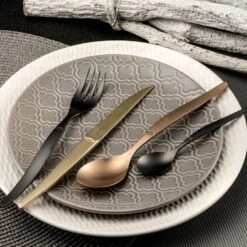 Lou Laguiole 16-delige Bestekset Jet Stonewash Zwart -Tafel Benodigdheden Winkel 55da6bcab17745c7b9ee6014d66a7559