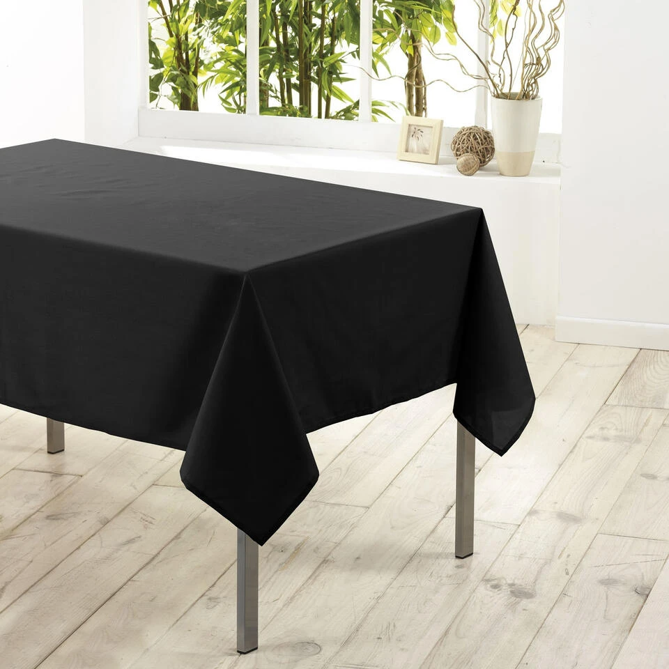 Wicotex Tafellaken - Zwart - Rechthoekig - Polyester - 140 X 200 Cm 2 Wicotex Tafellaken - Zwart - Rechthoekig - Polyester - 140 X 200 Cm - Afbeelding 2