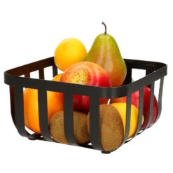 Excellent Houseware Fruitmand - Metaal - Zwart - 20 X 20 Cm -Tafel Benodigdheden Winkel 5a89b0686a9549be976a6d27f822687e