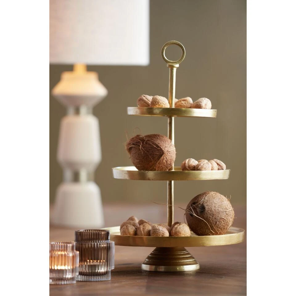 Etagère Marozu - Goud - 3 Laags 2 Etagère Marozu - Goud - 3 Laags - Afbeelding 2