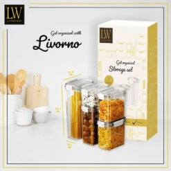 LW Collection Voorraadpotten 7 Stuks Met Stickers 5 LW Collection Voorraadpotten 7 Stuks Met Stickers -Tafel Benodigdheden Winkel 807ca4a1c9fe4550b4e4119e10f6c934