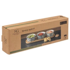 5Five Serveerplank Hapjes/saus/tapas - Aardewerk - Wit -Tafel Benodigdheden Winkel 9496adf50e5c44b6b76d01b976109560