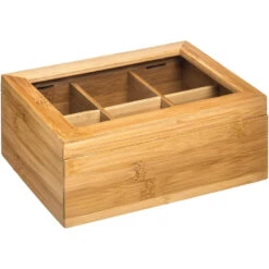Secret De Gourmet Theedoos - 6-vaks - Bamboe Hout - 22 X 15 Cm -Tafel Benodigdheden Winkel 9828fe2c90ce46e8b689d40a23c4fbb0