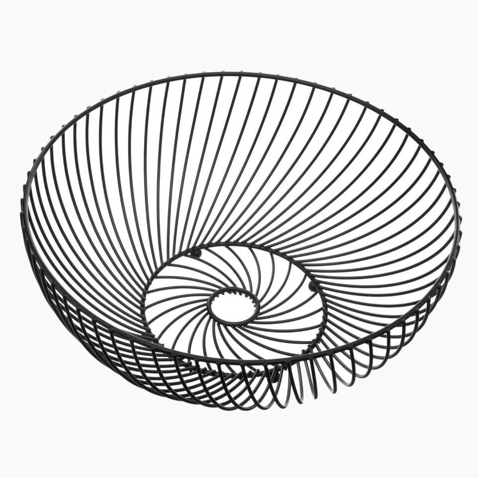 Secret De Gourmet Fruitschaal-fruitmand - Zwart - Metaal - 30 Cm 2 Secret De Gourmet Fruitschaal-fruitmand - Zwart - Metaal - 30 Cm - Afbeelding 2