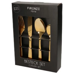 Cepewa Bestekset - 16-delig - RVS - Goud - 4 Personen -Tafel Benodigdheden Winkel 9f292e9bee194755b88a5e687f062162