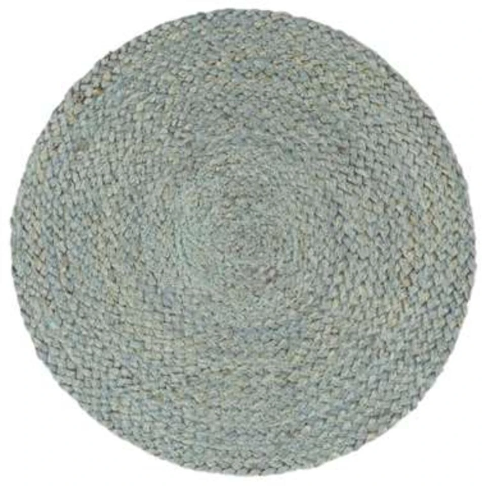 VidaXL Placemats 6 St Rond 38 Cm Jute Olijfgroen 2 VidaXL Placemats 6 St Rond 38 Cm Jute Olijfgroen - Afbeelding 2
