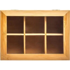 Secret De Gourmet Theedoos - 6-vaks - Bamboe Hout - 22 X 15 Cm -Tafel Benodigdheden Winkel beff08e0fff74d79948c3366c8a98274