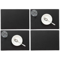 Wicotex Placemat Zefiro - Luxe - Zwart - 43 X 30 Cm -Tafel Benodigdheden Winkel c83a6eed9fee46f8b94b2615e2bd50ae