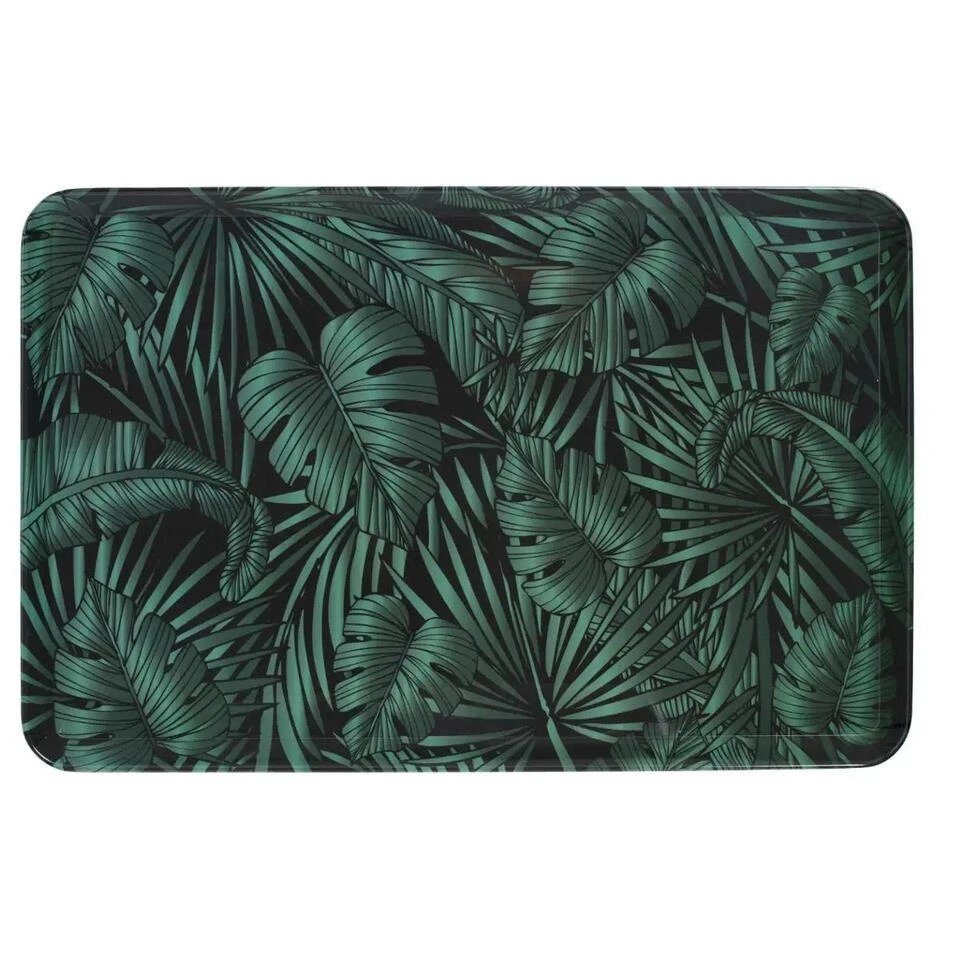 5Five - Dienblad - Jungle Print - Donker Groen 45 X 30 Cm 2 5Five - Dienblad - Jungle Print - Donker Groen 45 X 30 Cm - Afbeelding 2