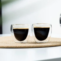 HI Koffieglazen Dubbelwandig - Set 2x - Espresso - 80 Ml -Tafel Benodigdheden Winkel d9d7a817930541999bce3d60de00c865