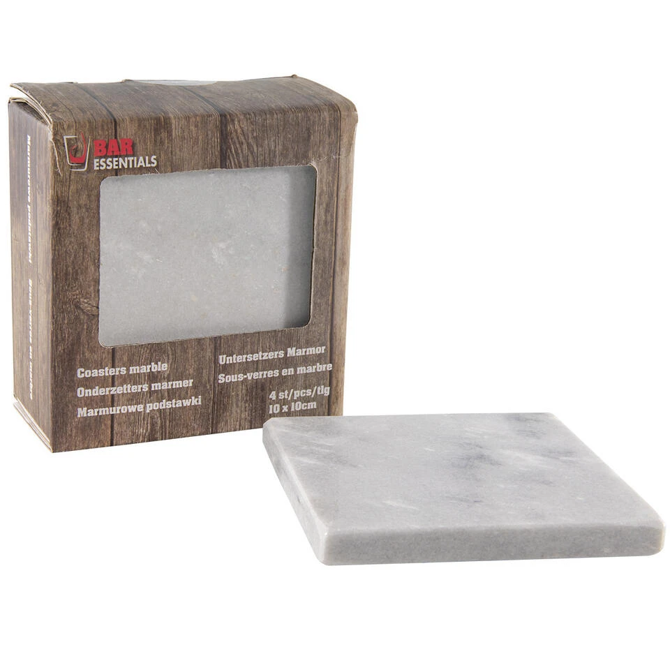 Svenska Living Glazenonderzetters - 4 Stuks - Marmer - 10 Cm 2 Svenska Living Glazenonderzetters - 4 Stuks - Marmer - 10 Cm - Afbeelding 2